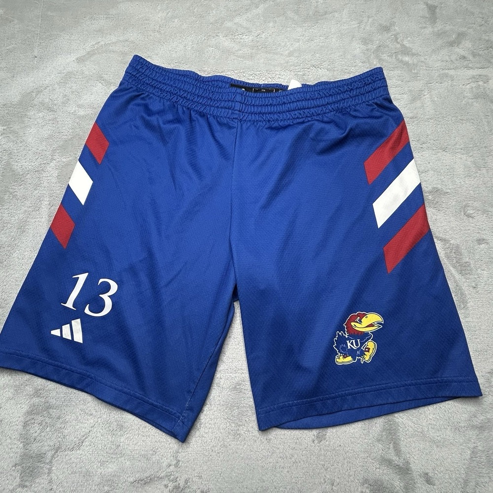 Kansas Jayhawks Team-Issued Blue Shorts from the Basketball Program Size S